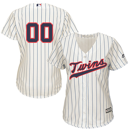 Women's Majestic Minnesota Twins Customized Authentic Cream Alternate Cool Base MLB Jersey