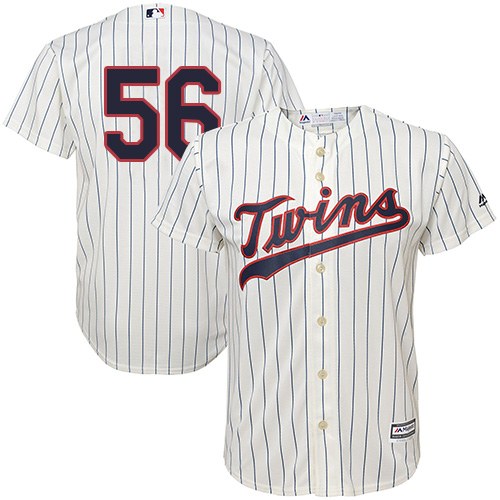 Youth Majestic Minnesota Twins #56 Fernando Rodney Authentic Cream Alternate Cool Base MLB Jersey