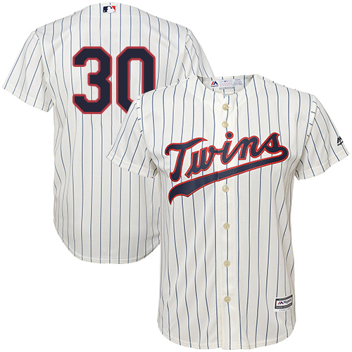 Youth Majestic Minnesota Twins #30 Kennys Vargas Authentic Cream Alternate Cool Base MLB Jersey