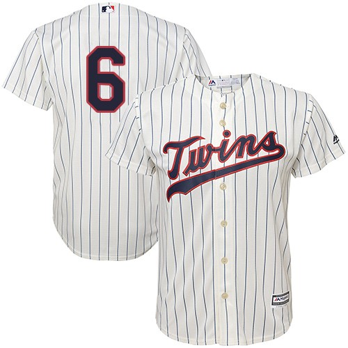Men's Majestic Minnesota Twins #6 Tony Oliva Replica Cream Alternate Cool Base MLB Jersey