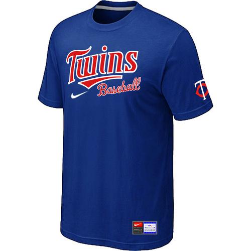 MLB Men's Minnesota Twins Nike Practice T-Shirt - Blue