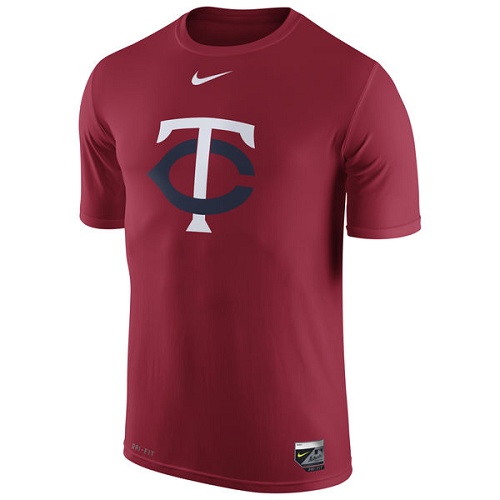 MLB Minnesota Twins Nike Authentic Collection Legend Logo 1.5 Performance T-Shirt - Red